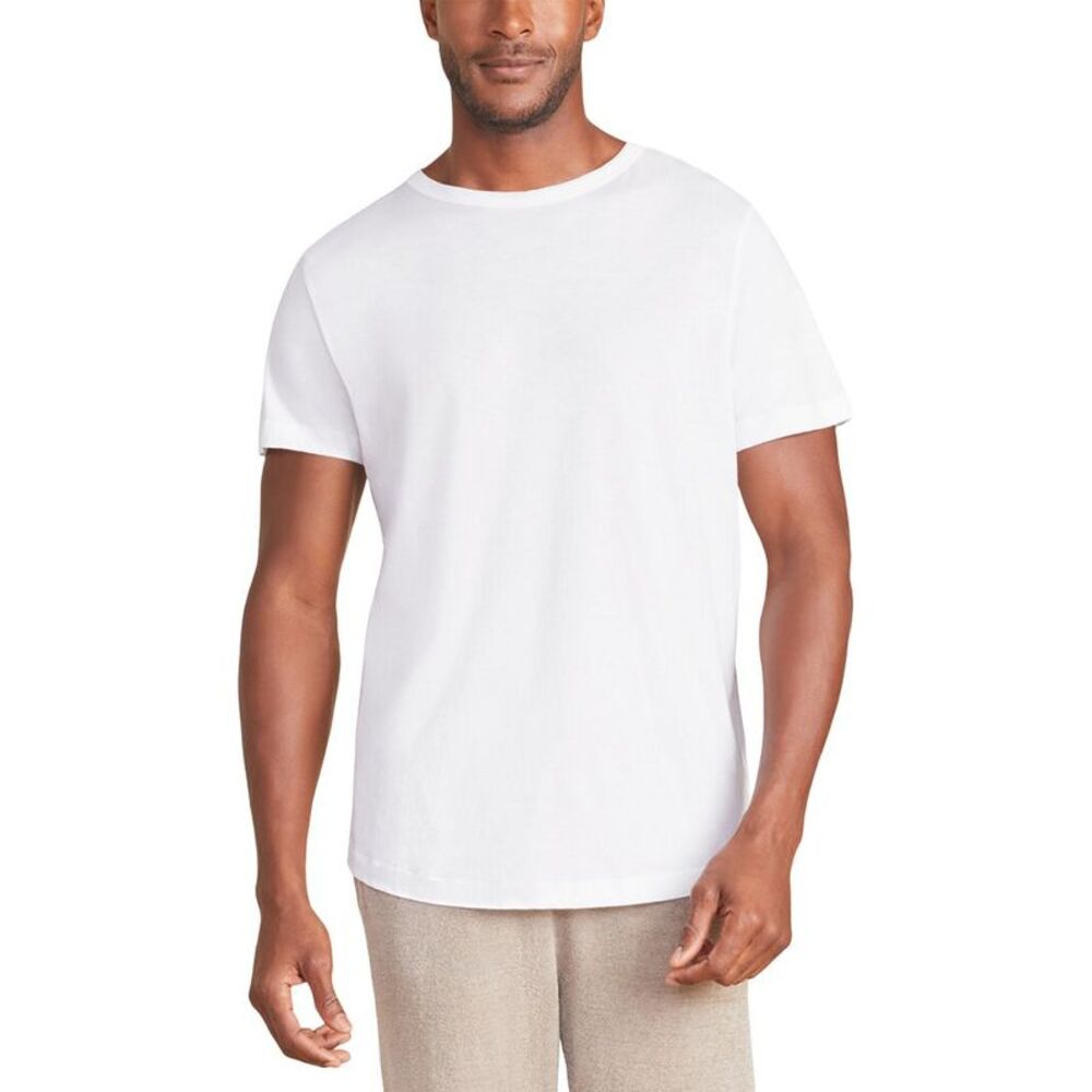 Barefoot Dreams Mens Washed Jersey Shirt, White